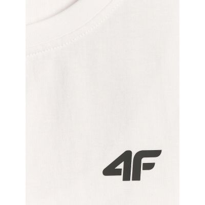 5. Ärmelloses, einfarbiges Herren-T-Shirt in regulärer Passform, Größe 4F 4FRSS26TSLEM367-10S