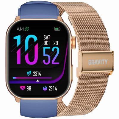 GRAVITY GT28-8 Damen-Smartwatch-Armband + Armband Roségold Marineblau