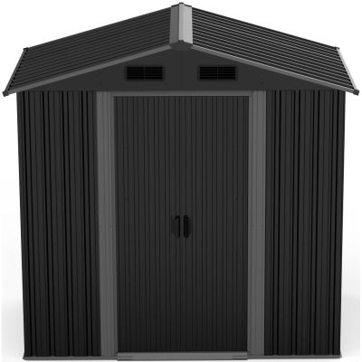 6. Metall-Gartengerätehaus 125 x 195 x 207 cm