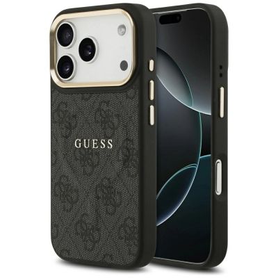 Guess 4G PU Classic Logo MagSafe Hülle für iPhone 17 Pro - Schwarz