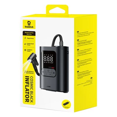 5. Baseus GoTrip VA1 Auto-Kompressor (150 PSI) mit 12-V-Netzteil – Dunkelgrau