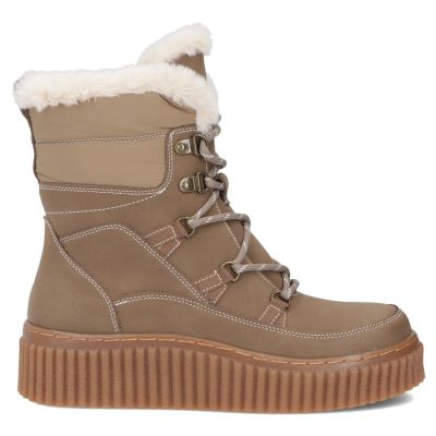 2. Damen-Lederstiefeletten mit Plateau in Beige Filippo DBT7937