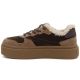 3. Braune und beige isolierte Plateau-Schuhe aus Leder, Modell Kobbo 79665