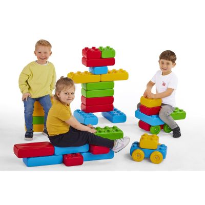 3. Marioinex Bausteine „Steine“ + 2 Räder, 30 Teile