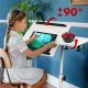 9. MACLEAN Mobiler Schreibtisch-/Laptopständer, Weiß, Höhenverstellbar 59–89 cm, max. 30 kg, MC-121 W