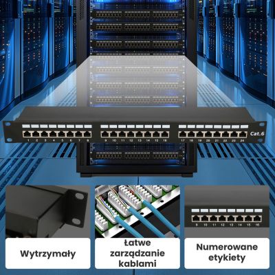 15. Patchpanel Extralink EX.9830 (1U; Kat. 5e; 24xRJ-45)