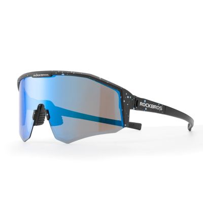 Rockbros SP297 Sportbrille, schwarz und blau, vom Feld