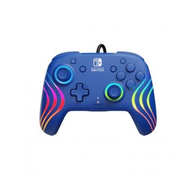 PDP Afterglow Wave Blue USB-Gamepad Analog/Digital Nintendo Switch, Nintendo Switch OLED