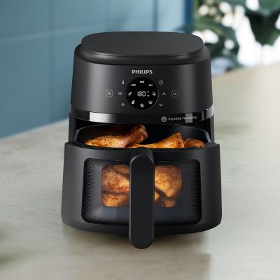 4. Philips 2000 Serie NA220/00 Fritteuse, 4,2 l, 1500 W, Heißluftfritteuse, Schwarz