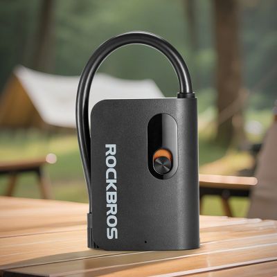 16. Rockbros L1 Mini-Akkupumpe, 70 psi Kompressor, 200 mm Schrader-Schlauchlänge – Schwarz