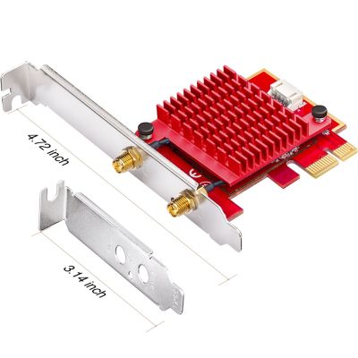 2. CUDY WE3000S AX5400 Wi-Fi 6 + BT 5.2 Netzwerkkarte, Intel AX210 PCIe Kühlkörper