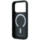 6. BMW M Kevlar Blue Print Ring Metal Logo MagSafe Hülle für iPhone 18 Pro Max / 17 Pro Max - Schwarz