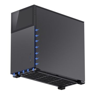 18. Jonsbo D41 Screen ATX-Gehäuse, gehärtetes Glas – Schwarz