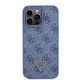 3. Guess GUHCP15XP4TDPB iPhone 15 Pro Max 6,7" blau/blaues Hardcase Leder 4G Triangle Strass