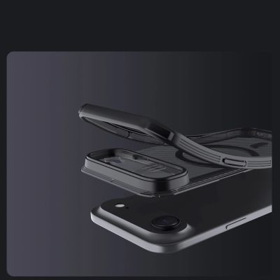 10. Nillkin CamShield Pro MagSafe-kompatible Hülle für iPhone 17 Air – Transparent Schwarz