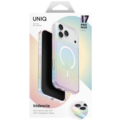 6. Uniq Iridescia Hülle für iPhone 17 Pro Max Magclick Charging - Mehrfarbig