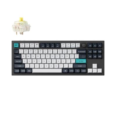 2. Keychron Q3 Max Gaming-Tastatur USB + RF Wireless + Bluetooth QWERTY Schwarz, Cyan, Dunkelblau, Weiß