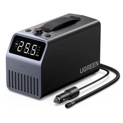 Ugreen 150 PSI 12V Elektrische Autoreifenpumpe mit Digitalanzeige - Grau