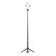 18. Selfie Stick WC12YDS Teleskopstativ 1,3 m aus Aluminiumlegierung mit Dual-Licht und Telefonhalter – Schwarz