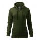 2. Trendiges Sweatshirt mit Reißverschluss für Damen (Militär)
