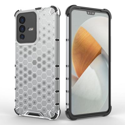 5. Gepanzerte Wabenhülle mit Gelrahmen für Vivo V23 5G transparent