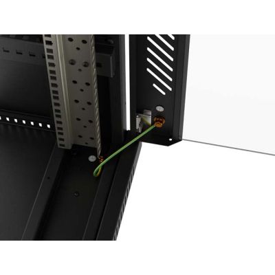 2. LANBERG Standschrank 19" 24U 600x800 Schwarze Glastür LCD (Flatpack) V2