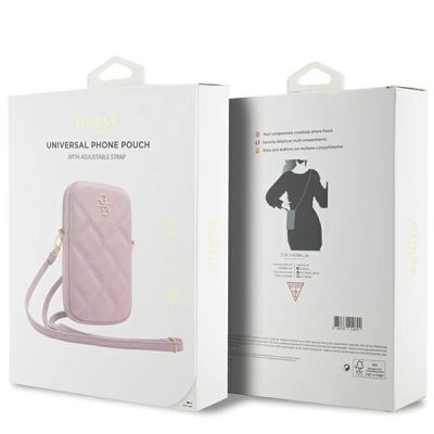 5. Guess Zip Quilted 4G-Tasche – Rosa