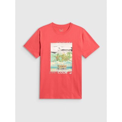 5. Herren-T-Shirt mit Aufdruck, regulär, Größe 4F 4FRSS26TTSHM4304-63S