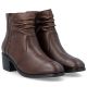 4. Braune Damen-Ankle-Boots aus Leder mit Blockabsatz, Modell Rieker 73953-27