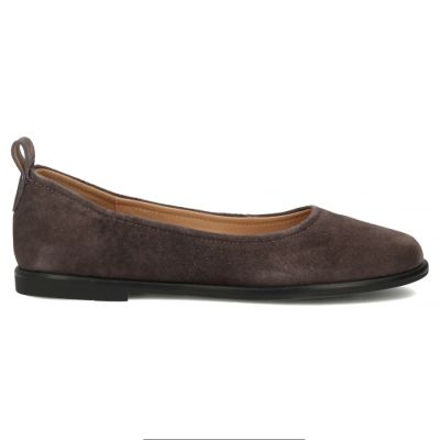 2. Damen-Ballerinas aus Wildleder, braun, DP7741