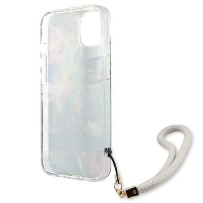 6. Guess GUHCP13SHFLSB iPhone 13 mini 5.4" blau/blaues Hardcase Flower Strap