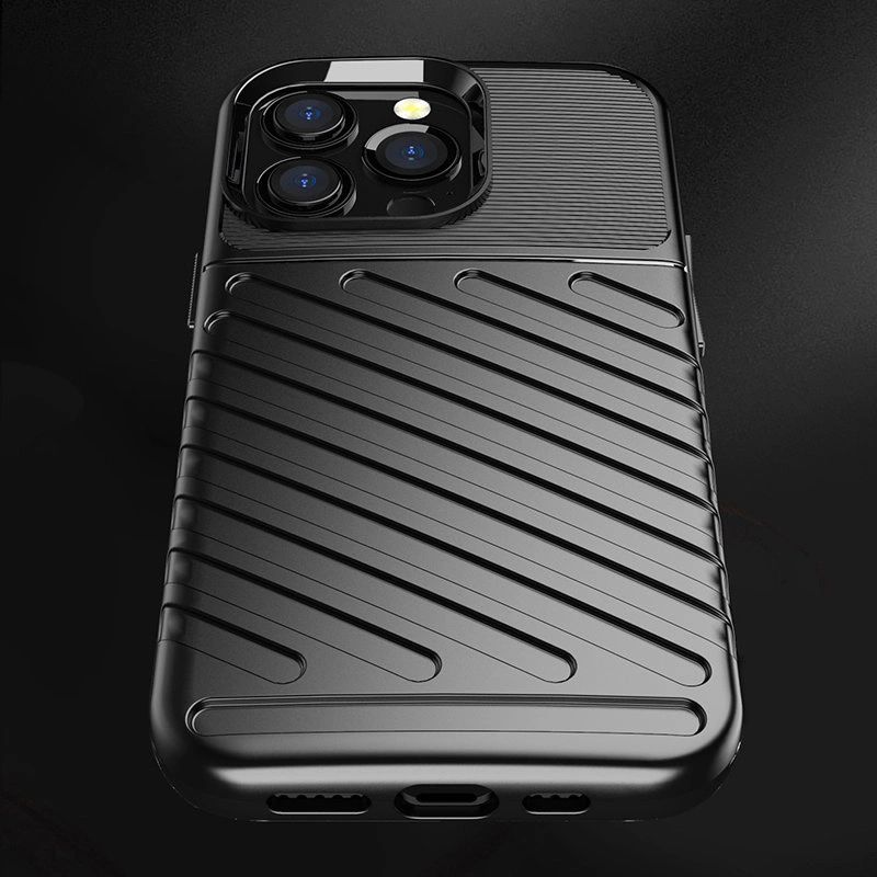 8. Thunder Case Flexibel Robuste Panzer Handyhülle TPU Schutzhülle für iPhone 13 Pro grün