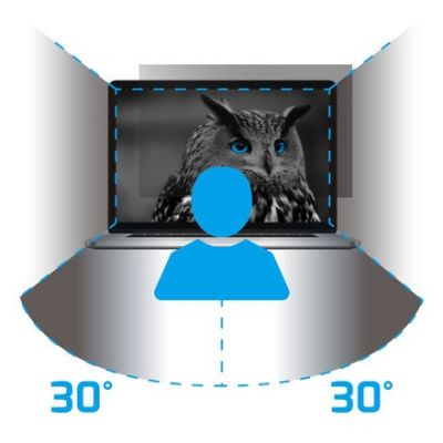 4. NATEC NFP-2287 Filter für 40,6 cm (16") Bildschirmmonitor/Laptop, rahmenloser Blickschutzfilter für 2H-Displays
