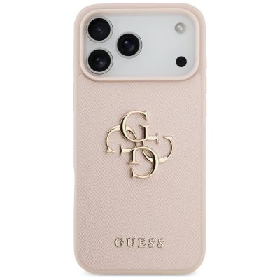 3. Guess Grained Big 4G & Classic Logo Hülle für iPhone 17 Pro Max - Pink