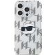 3. Karl Lagerfeld IML Choupette Head & Monogram Hülle für iPhone 15 Pro Max – transparent