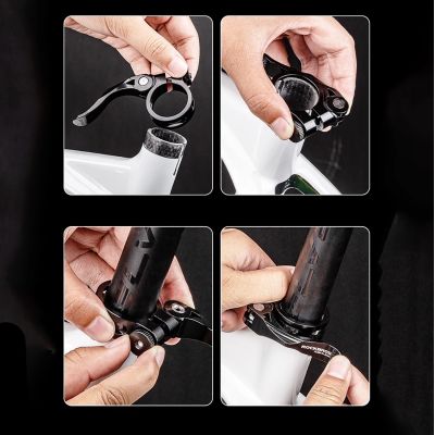 6. Rockbros 41210092001 Fahrradsattelklemme mit Schnellspanner – Schwarz