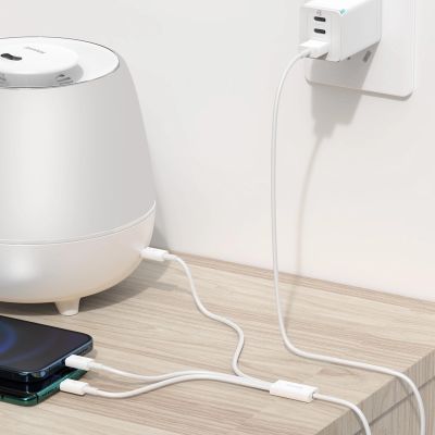 10. Baseus Superior Series USB-A - USB-C / Lightning / Micro-USB 3,5A Kabel 1 m - weiß