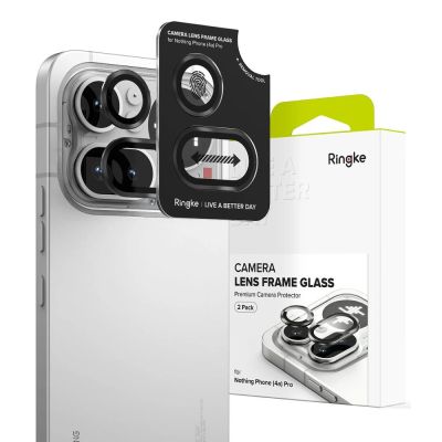 Ringke Kameraschutzrahmen, 2er-Pack für Nothing Phone 4A Pro – Schwarz