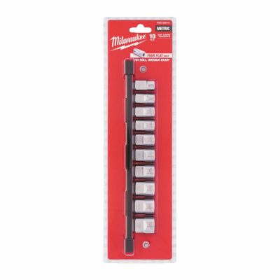 Milwaukee 10-teiliger Steckschlüsselsatz 3/8" metrisch