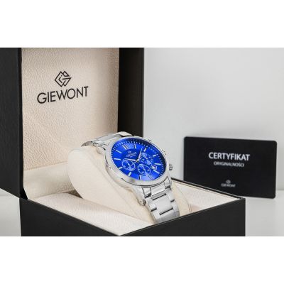 8. Herrenuhr Giewont Chronograph Saphir Silber Blau GW8510-B3
