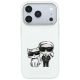 3. Karl Lagerfeld Smooth Karl & Choupette Bodies Sketch MagSafe Hülle für iPhone 18 Pro Max / 17 Pro Max Beige