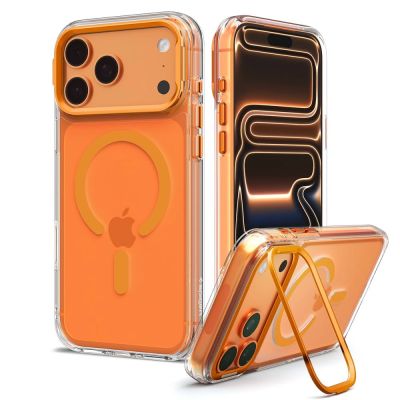 Spigen Ultra Hybrid Optik S MagSafe Hülle für iPhone 18 Pro / 17 Pro – Transparentes Orange