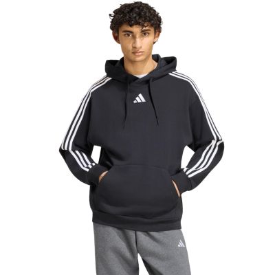 adidas Essentials Herren-Hoodie mit 3 Streifen aus French Terry, Schwarz, KY6605