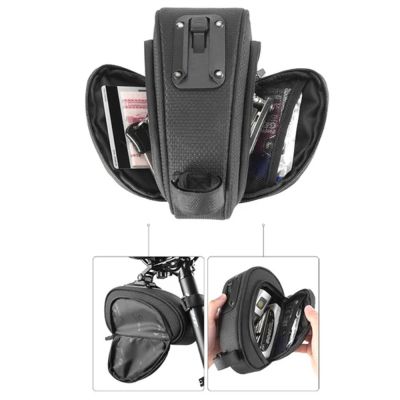 4. Rockbros C40 Fahrradtasche unter dem Sattel – schwarz