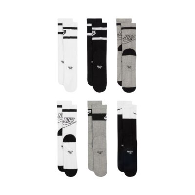 2. Nike Everyday Cush Crew Youth 6PR Socken, weiß, grau, schwarz CK7302 901