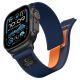 Tech-Protect Nylon Elite Armband für Apple Watch 44 / 45 / 46 / 49 mm – Marineblau-Orange