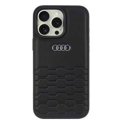 Audi Kunstleder iPhone 16 Pro Max 6,9" schwarz/schwarz Hardcase AU-TPUPCIP16PM-GT/D2-BK