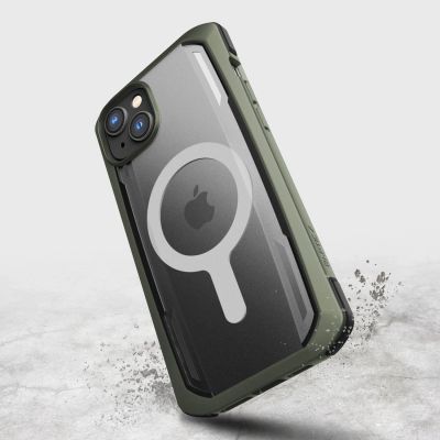 5. Raptic X-Doria Secure Case iPhone 14 Plus mit gepanzerter MagSafe-Hülle grün