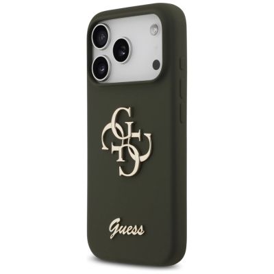 2. Guess Silicone Big 4G Script Case für iPhone 17 Pro - Grün