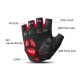8. Rockbros S169BR L Fahrradhandschuhe mit Gel-Einsätzen – Schwarz und Rot